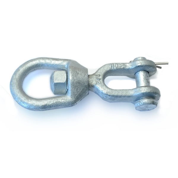 Midwest Fastener 3/8" Galvanized Steel Jaw & Eye Swivels 54637 - main